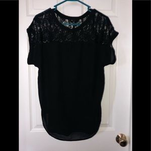 H&M Black lace blouse top
